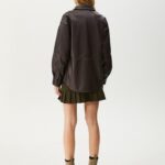 Faux Leather Overshirt With Pocket - Image 2