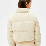 Short Nylon-Effect Puffer Jacket - Image 2