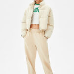 Short Nylon-Effect Puffer Jacket - Image 4
